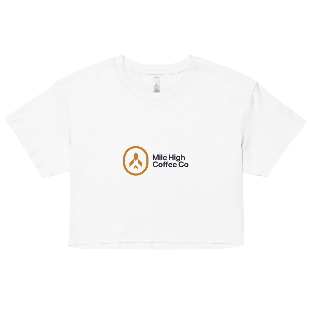 Logo Crop Top (White) - Mile High Coffee Co