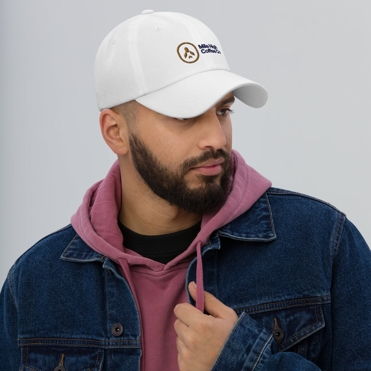 Logo Dad Hat (White) - Mile High Coffee Co